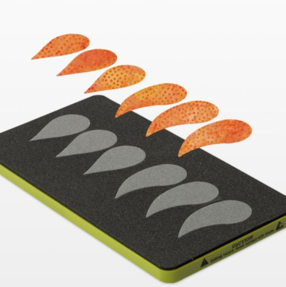 AccuQuilt GO! Feathers die - straight and curved feather shapes cut from fabric