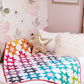 AccuQuilt GO! Rising Star 10" Finished die - assembled 10" Rising Star block quilt in lifestyle setting.