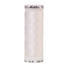 Mettler Polysheen Thread 40wt 200m Silky White 0010