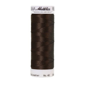 Mettler Polysheen Thread 40wt 200m Very Dark Brown 0576