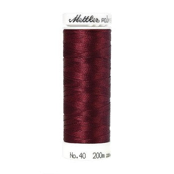 Mettler embroidery thread spool in Claret (2224) - 40wt 200m