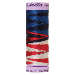 Mettler Cotton Thread Multi 50/3 100m Patriotic 9823