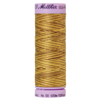 Mettler Cotton Thread Multi 50/3 100m Choco-Banana 828