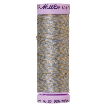 Mettler Cotton Thread Multi 50/3 100m Silvery Blues 9843