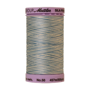 Mettler Cotton Thread Multi 50/3 457m Tranquil Blue 9810