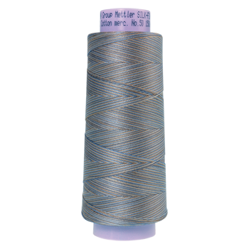 Mettler Cotton Thread Multi 50/2 1372m Silvery Blues  9843
