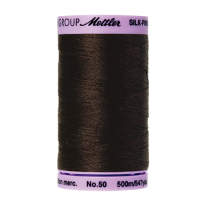 Mettler Cotton Thread 50/2 500m Very Dark Brown 1002