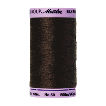 Mettler Cotton Thread 50/2 500m Very Dark Brown 1002