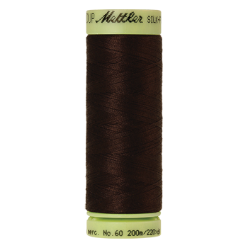 Mettler Cotton Thread 60 /2 200m Very Dark Brown 1002