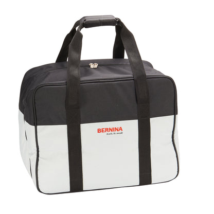 Bernina sewing machine carry bag Silver & Black - padded canvas carry case