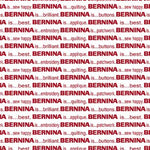 Benartex Bernina Words White/Red