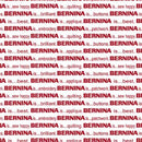 Benartex Bernina Words White/Red