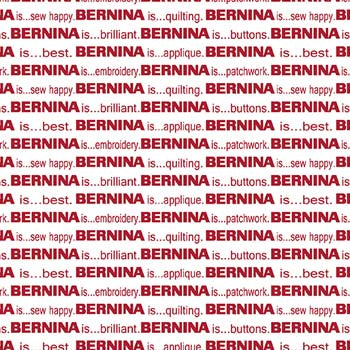 Benartex Bernina Words White/Red