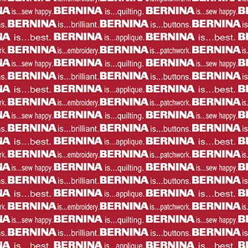 Benartex Bernina Words Red/White