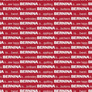 Benartex Bernina Words Red/White