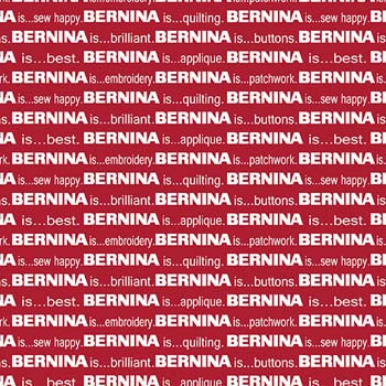 Benartex Bernina Words Red/White
