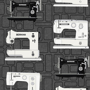 Benartex Bernina Vintage Charcoal | Fabric