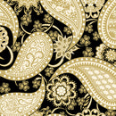 Benartex Amanda Murphy Jubilee Paisley Gold/Black