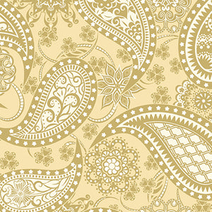 Benartex Amanda Murphy Jubilee Paisley Gold