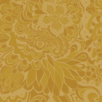 Benartex Amanda Murphy Jubilee Floral Gold
