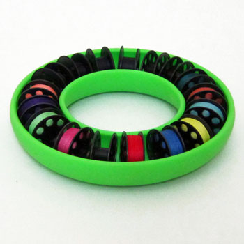 Blue Feather M Class Bobbin Saver Lime