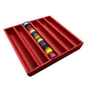 Blue Feather Bobbin Saver 2 Red Square