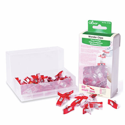 Clover Wonder Clips Red 1" x 3/8"