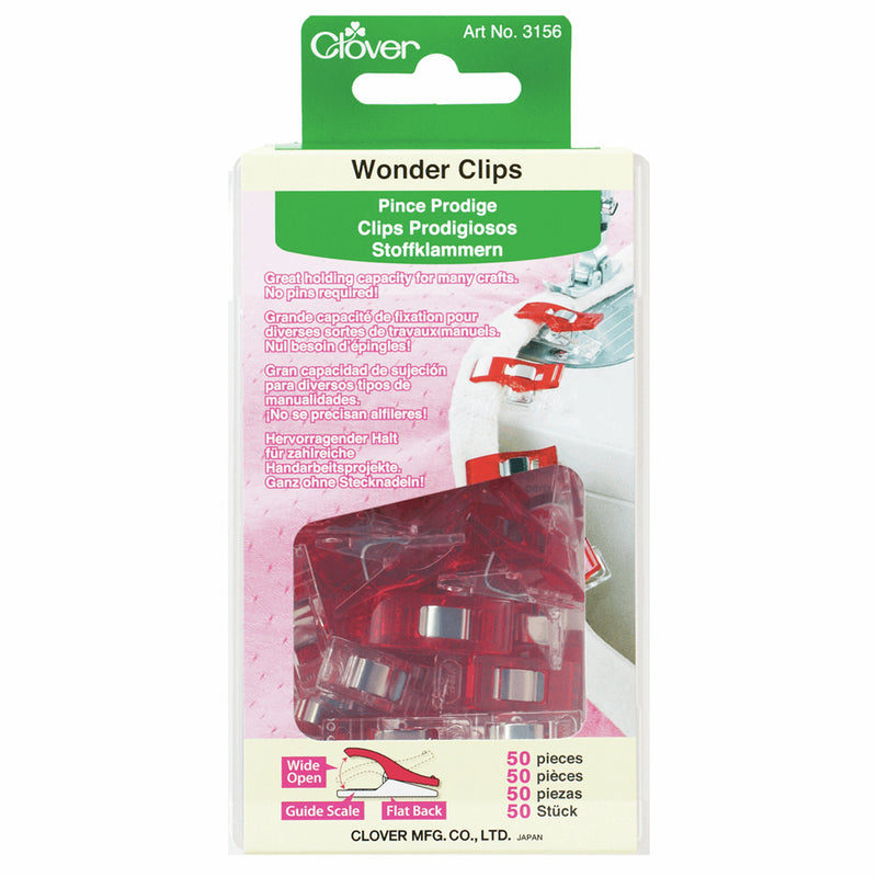 Clover Wonder Clips Red 1" x 3/8"
