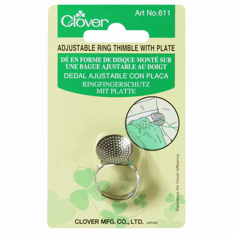 Clover Ring Thimble With Plate