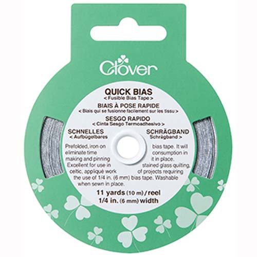 Clover Quick Bias Tape 6mm x 10m Silver