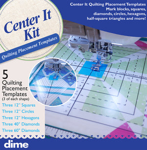 Dime Centre It Quilting Placement Templates