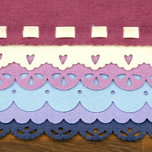 Crafters Edge Fab Dies Lovely Edges Set of 6 Fabric Cutting Dies