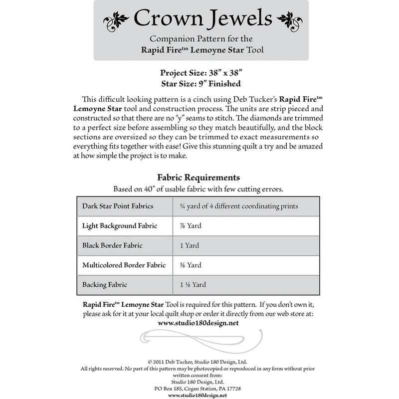 Studio 180 Crown Jewels Pattern