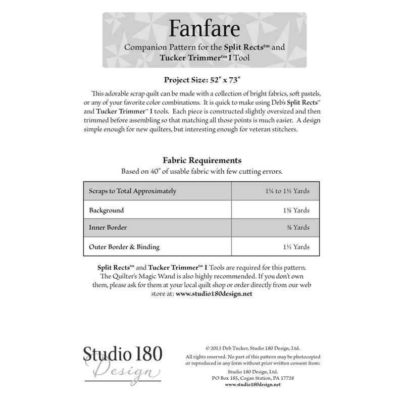 Studio 180 Fanfare Pattern