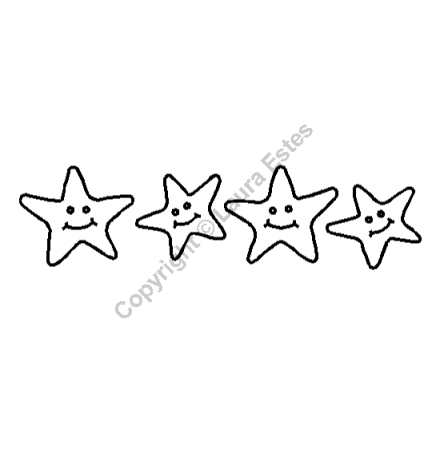 Quilting Creations Stencil 4" Twinkling Stars | Quilting Stencils