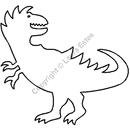 Quilting Creations Stencil 6" Tyrannosaurus Rex | Quilting Stencils