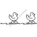 Quilting Creations Stencil 3½"  Ducklings in a Row | Quilting Stencils