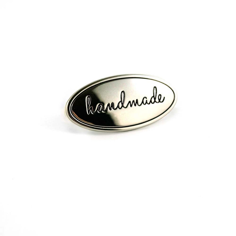 Emmaline Metal Bag Oval Label 'Handmade'