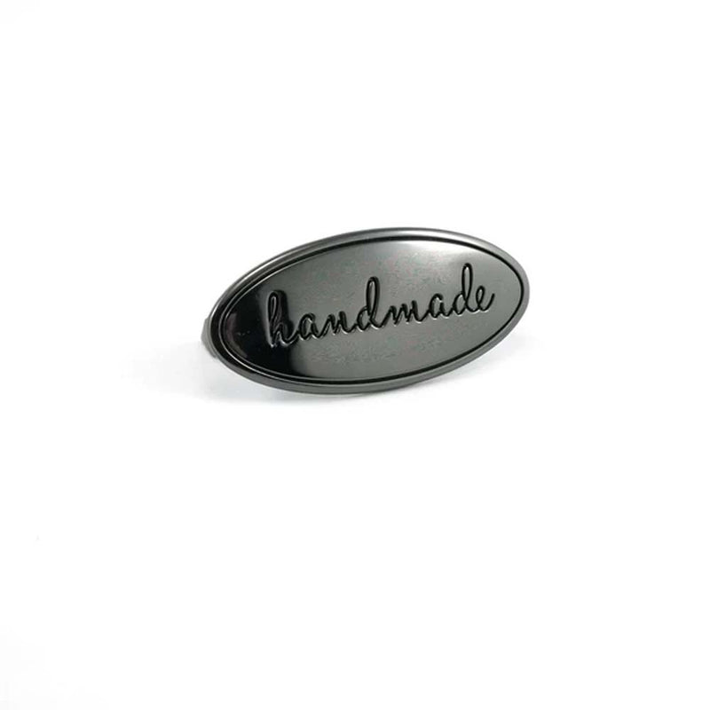 Emmaline Metal Bag Oval Label 'Handmade'