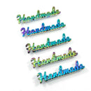 Emmaline Metal Bag Script Label 'Handmade'