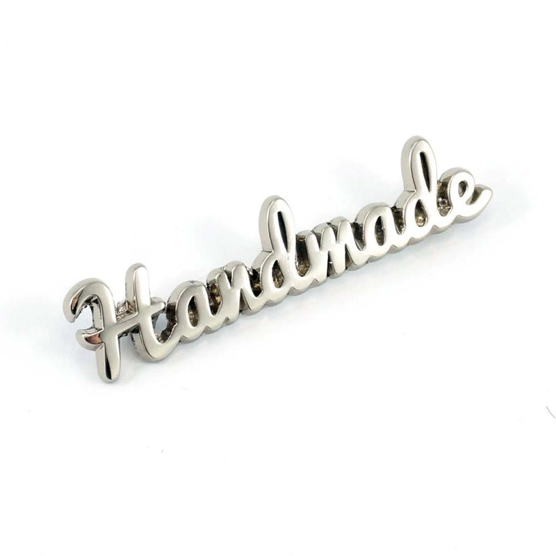 Emmaline Metal Bag Script Label 'Handmade'