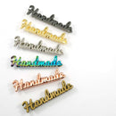 Emmaline Metal Bag Script Label 'Handmade'