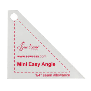 Sew Easy Mini Triangle Templates - 8 Piece Set For Quilting & Patchwork With 1/4" Seam Allowance