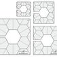 Amanda Murphy ¼" Every Hexagon Set 2 Set of 3