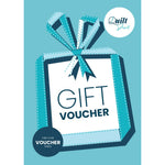 A graphic image of a Quilt Direct gift voucher, depicting a gift box with a ribbon and the text 'GIFT VOUCHER' on it.