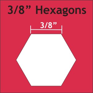 Hexagon Paper Pieces 3/8"