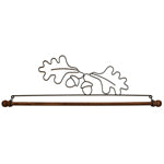 Ackfeld 16" Acorn & Oakleaf Wire Hanger & Decorative Dowel