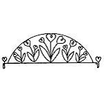 Ackfeld 12" Flower Garden Wire Hanger With Dowel