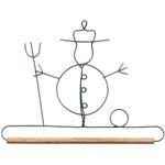 Ackfeld 6" Snowman Hanger With ¼" Dowel