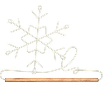 Ackfeld 6"  Snowflake Wire Hanger With Dowel - White
